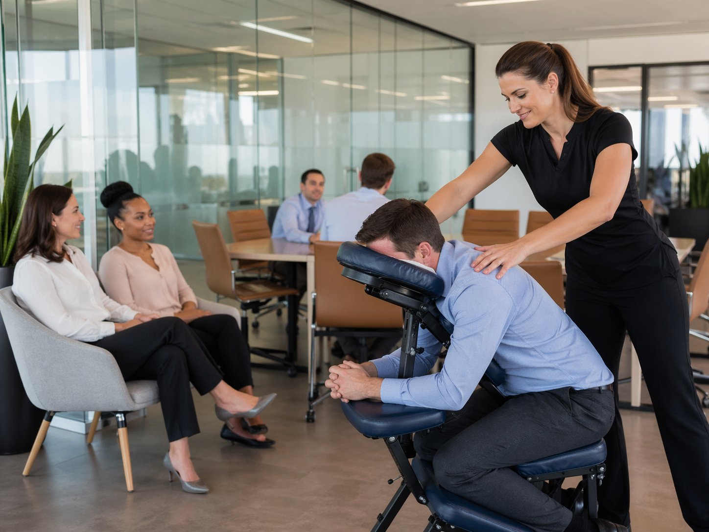 Corporate chair massage for any business type