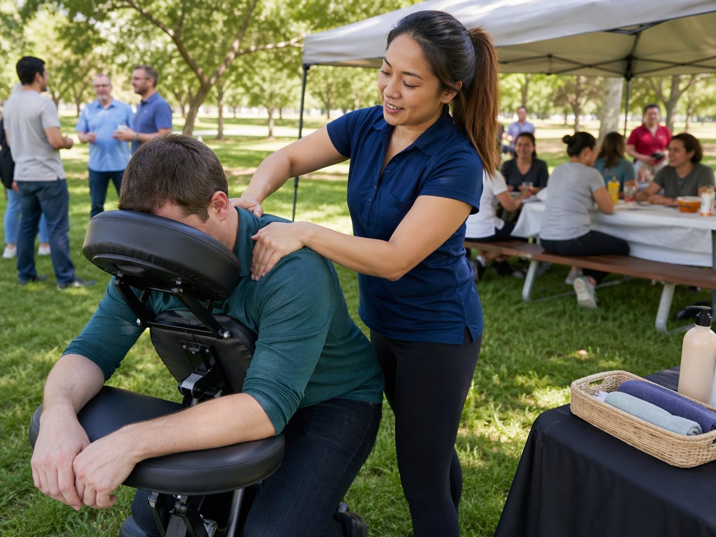 Event wellness at outdoor celebration