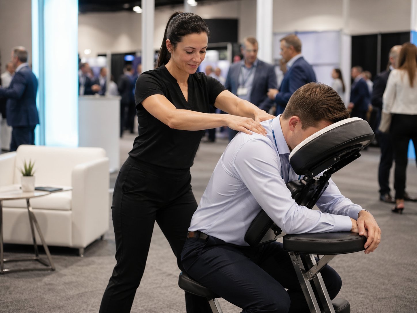 Corporate conference and trade show massage